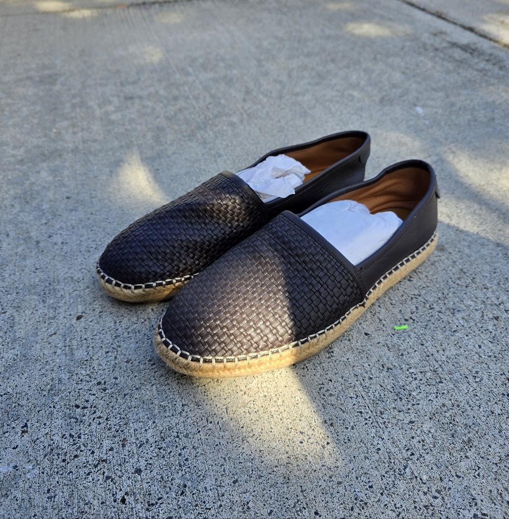 Massimo Dutti Men's Brown Woven Slip-On Shoes